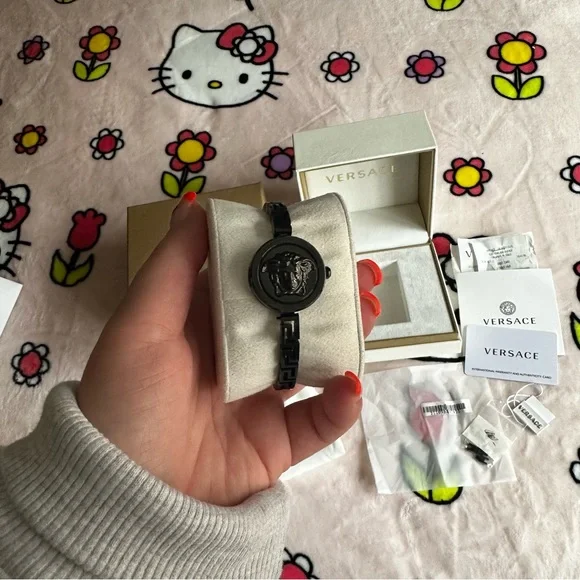 Black Versace Secret Bracelet Watch Versace Medusa Secret Bracelet Watch, 25mm | Nordstromrack main image 2